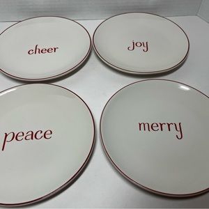 Threshold Stoneware Holiday Appetizer Plates
